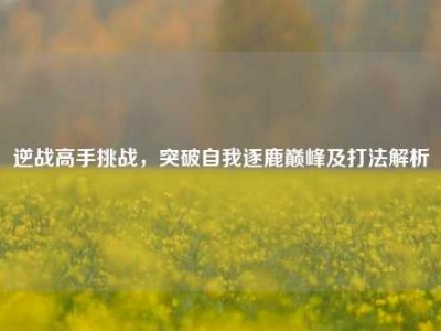 逆战高手挑战，突破自我逐鹿巅峰及打法解析