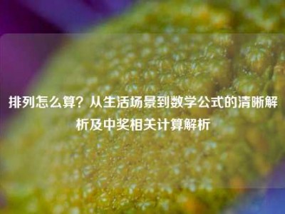 排列怎么算？从生活场景到数学公式的清晰解析及中奖相关计算解析