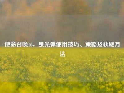 使命召唤16，曳光弹使用技巧、策略及获取方法