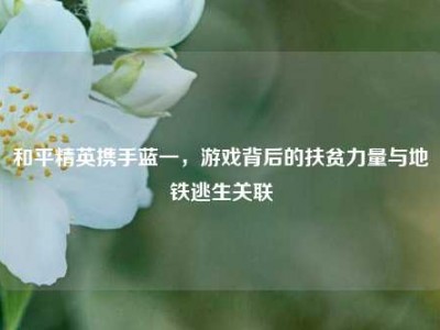 和平精英携手蓝一，游戏背后的扶贫力量与地铁逃生关联