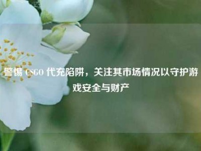 警惕 CSGO 代充陷阱，关注其市场情况以守护游戏安全与财产