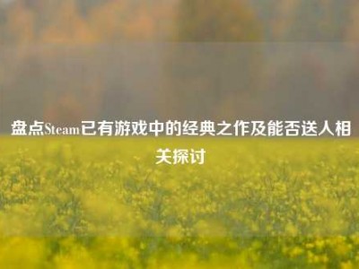 盘点Steam已有游戏中的经典之作及能否送人相关探讨
