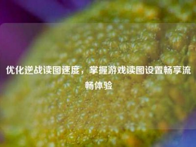 优化逆战读图速度，掌握游戏读图设置畅享流畅体验