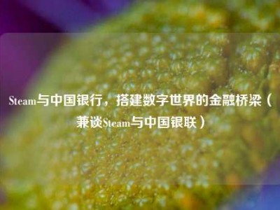 Steam与中国银行，搭建数字世界的金融桥梁（兼谈Steam与中国银联）