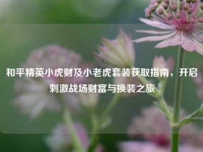 和平精英小虎财及小老虎套装获取指南，开启刺激战场财富与换装之旅