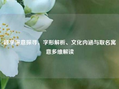 颖字深意探寻，字形解析、文化内涵与取名寓意多维解读