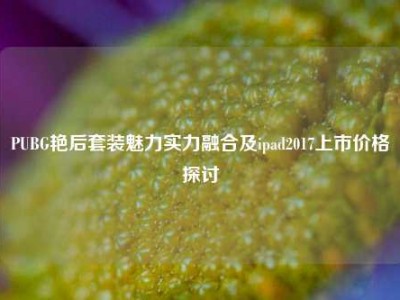 PUBG艳后套装魅力实力融合及ipad2017上市价格探讨