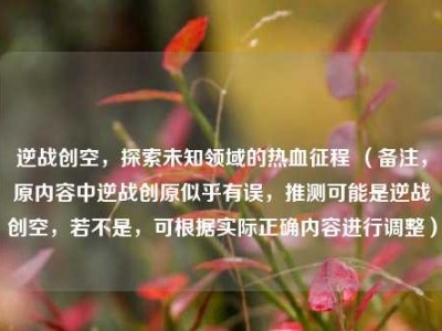 逆战创空，探索未知领域的热血征程 （备注，原内容中逆战创原似乎有误，推测可能是逆战创空，若不是，可根据实际正确内容进行调整）