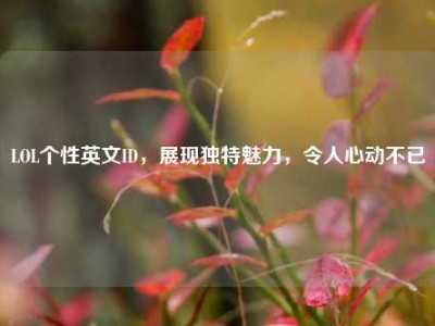 LOL个性英文ID，展现独特魅力，令人心动不已
