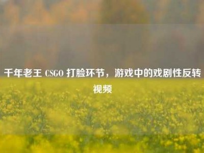 千年老王 CSGO 打脸环节，游戏中的戏剧性反转视频