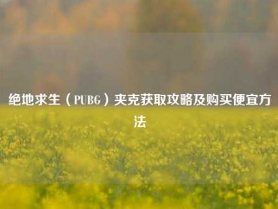 绝地求生（PUBG）夹克获取攻略及购买便宜方法