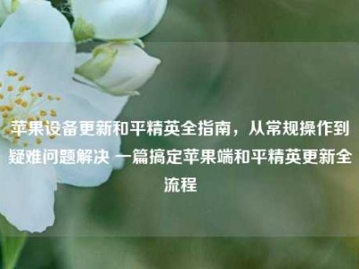 苹果设备更新和平精英全指南，从常规操作到疑难问题解决 一篇搞定苹果端和平精英更新全流程