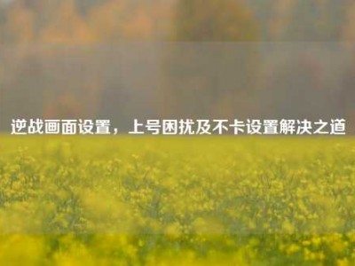 逆战画面设置，上号困扰及不卡设置解决之道