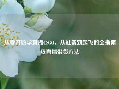 从零开始学直播CSGO，从准备到起飞的全指南及直播带货方法