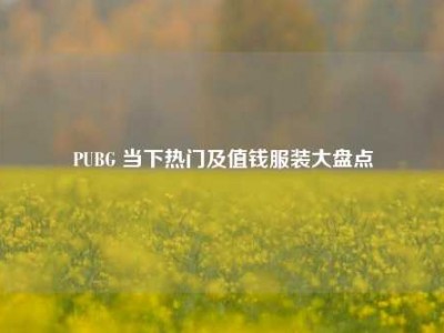 PUBG 当下热门及值钱服装大盘点