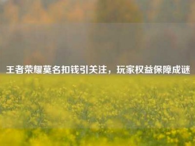 王者荣耀莫名扣钱引关注，玩家权益保障成谜