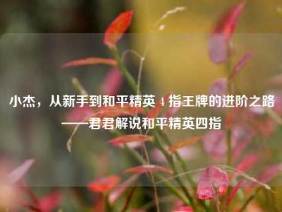 小杰，从新手到和平精英 4 指王牌的进阶之路——君君解说和平精英四指