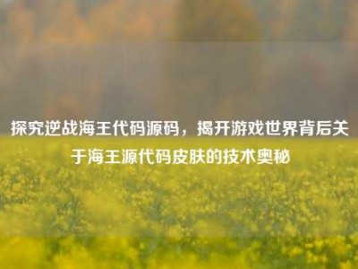 探究逆战海王代码源码，揭开游戏世界背后关于海王源代码皮肤的技术奥秘
