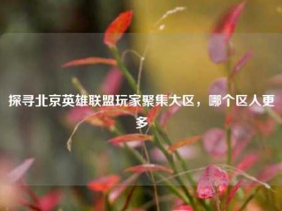 探寻北京英雄联盟玩家聚集大区，哪个区人更多