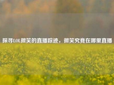 探寻LOL微笑的直播踪迹，微笑究竟在哪里直播