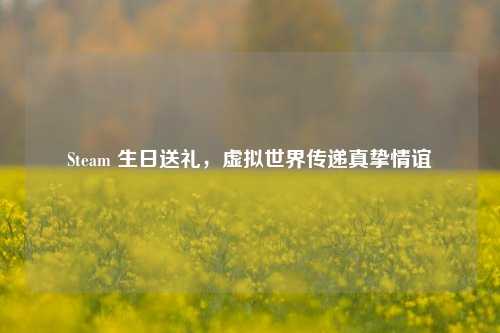 Steam 生日送礼,虚拟世界传递真挚情谊