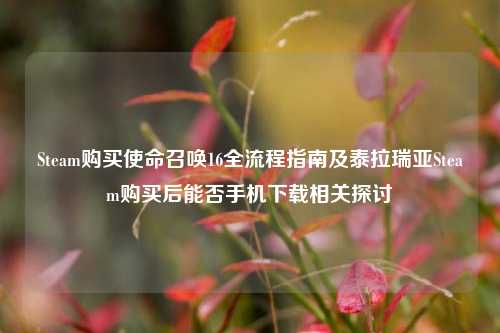 Steam购买使命召唤16全流程指南及泰拉瑞亚Steam购买后能否手机下载相关探讨