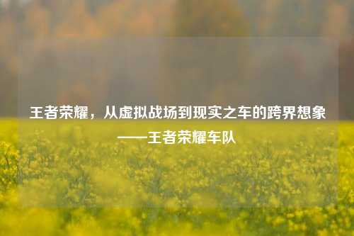 王者荣耀,从虚拟战场到现实之车的跨界想象——王者荣耀车队