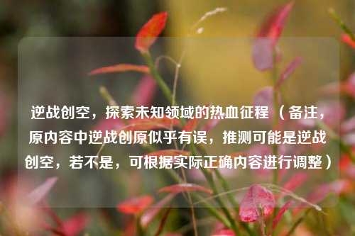 逆战创空，探索未知领域的热血征程 （备注，原内容中逆战创原似乎有误，推测可能是逆战创空，若不是，可根据实际正确内容进行调整）