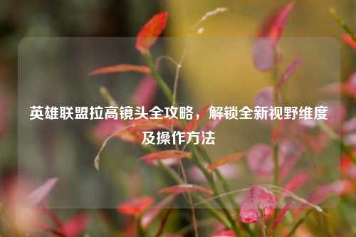 英雄联盟拉高镜头全攻略,解锁全新视野维度及操作方法