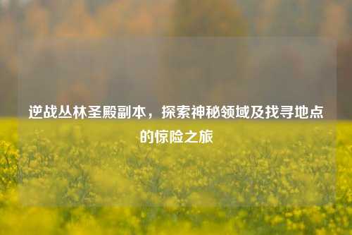 逆战丛林圣殿副本,探索神秘领域及找寻地点的惊险之旅
