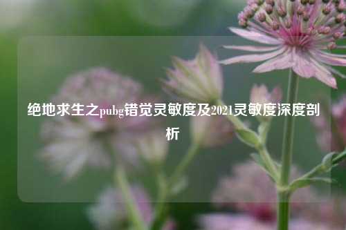 绝地求生之pubg错觉灵敏度及2021灵敏度深度剖析