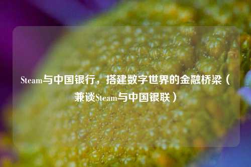 Steam与中国银行，搭建数字世界的金融桥梁（兼谈Steam与中国银联）