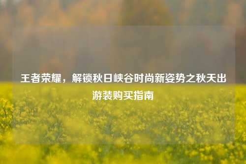 王者荣耀,解锁秋日峡谷时尚新姿势之秋天出游装购买指南