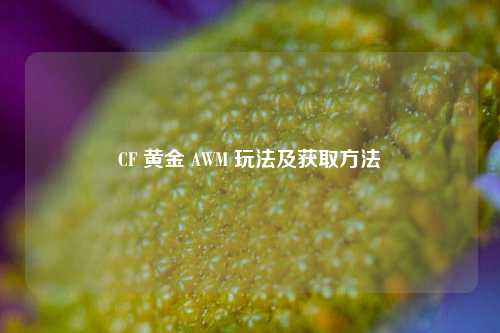 CF 黄金 AWM 玩法及获取方法