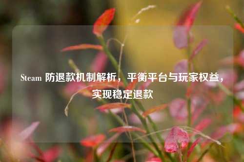 Steam 防退款机制解析，平衡平台与玩家权益，实现稳定退款