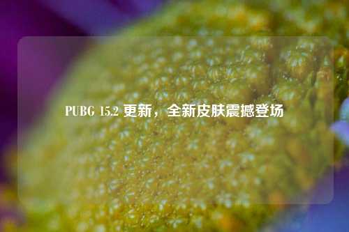 PUBG 15.2 更新,全新皮肤震撼登场