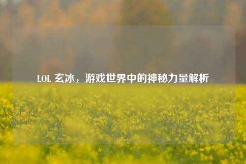 LOL 玄冰,游戏世界中的神秘力量解析