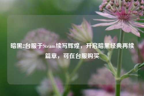 暗黑2台服于Steam续写辉煌,开启暗黑经典再续篇章,可在台服购买