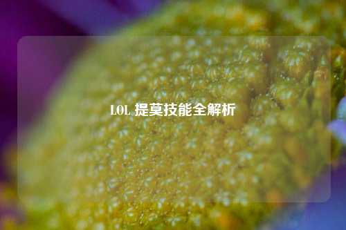 LOL 提莫技能全解析