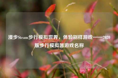 漫步Steam步行模拟世界,体验别样游戏——2020版步行模拟器游戏名称