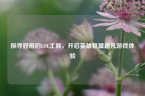 探寻好用的LOL工具,开启英雄联盟超凡游戏体验