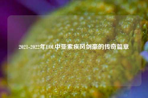2021-2022年LOL中亚索疾风剑豪的传奇篇章