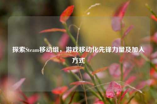 探索Steam移动组,游戏移动化先锋力量及加入方式
