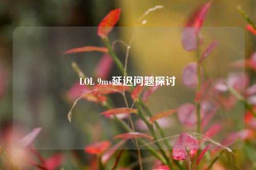 LOL 9ms延迟问题探讨