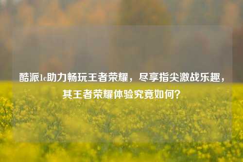 酷派1c助力畅玩王者荣耀,尽享指尖激战乐趣,其王者荣耀体验究竟如何?