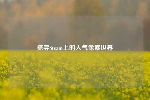 探寻Steam上的人气像素世界