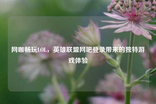 网咖畅玩LOL,英雄联盟网吧登录带来的独特游戏体验