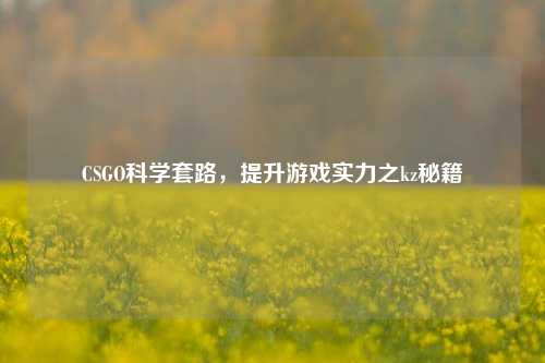 CSGO科学套路,提升游戏实力之kz秘籍