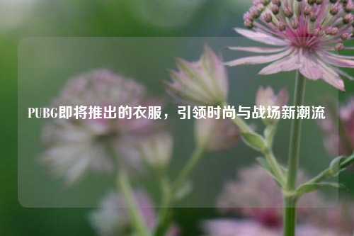 PUBG即将推出的衣服，引领时尚与战场新潮流