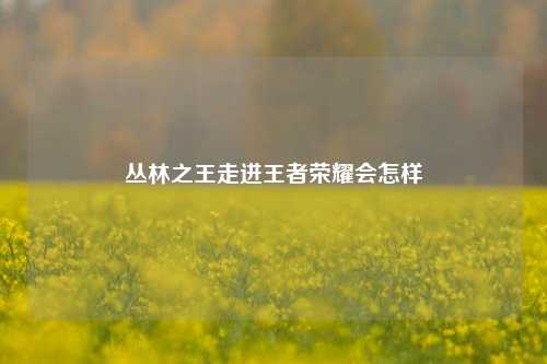 丛林之王走进王者荣耀会怎样